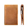 Leather Slim Minimalist Wallet with RFID Blocking Credit Card Holder Card Wallet