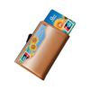 Wholesale Pop Up PU Leather Metal Wallet RFID Blocking Aluminium Credit Card Holder Wallet
