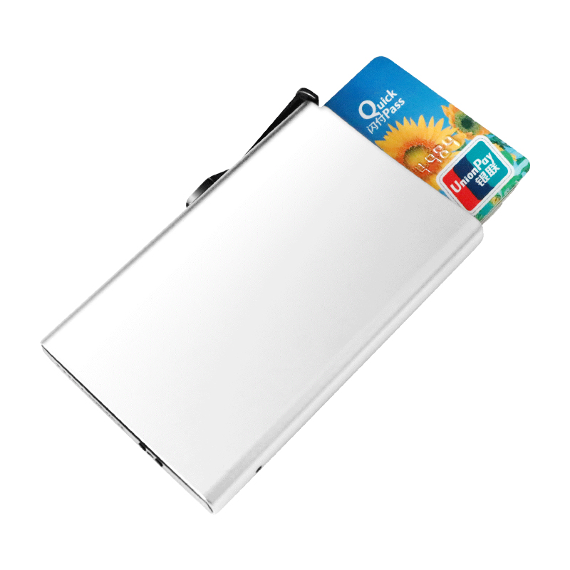 Ultra Thin Metal Wallet RFID Blocking Credit Card Holder Slim Card Case for Travel 
