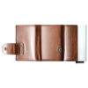 Pop Up PU Leather Metal Wallet RFID Blocking Customized Aluminium Credit Card Holder 